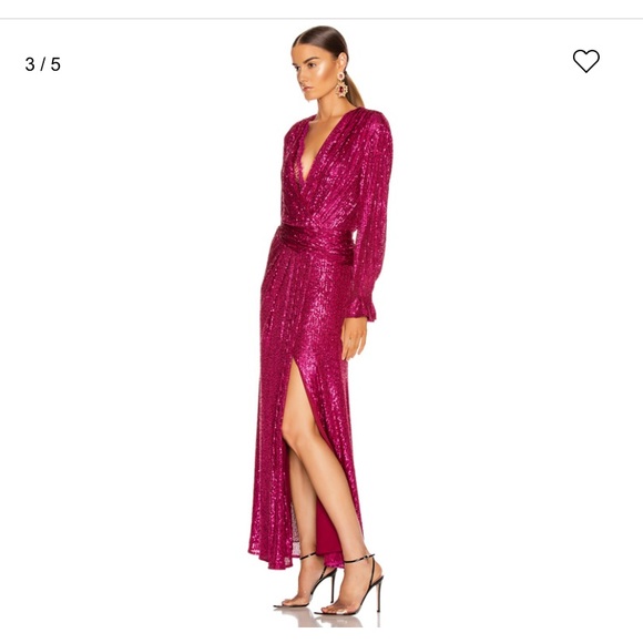 Jonathan Simkhai sequin draped front gown dress - Picture 5 of 5